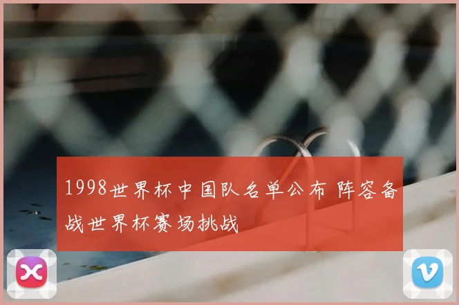 1998世界杯中国队名单公布 阵容备战世界杯赛场挑战